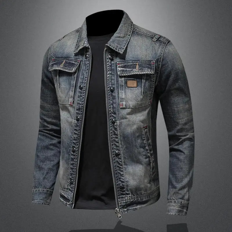Men's Casual Retro Denim Coat (3)
