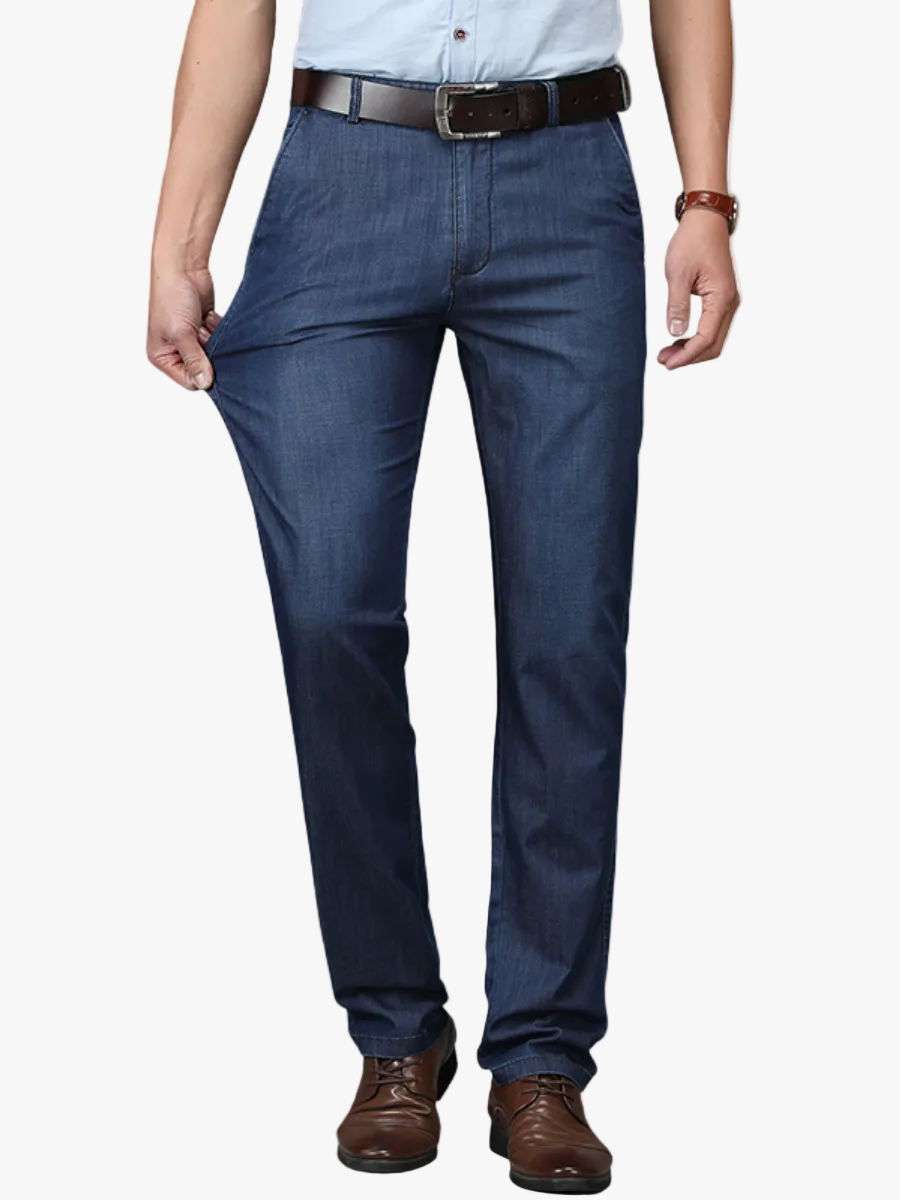 Men's Casual Straight Jeans with Stretch