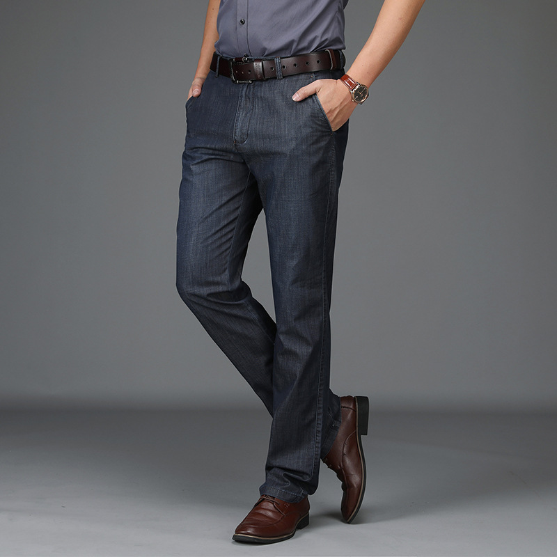 Men's Casual Straight Jeans with Stretch (5)
