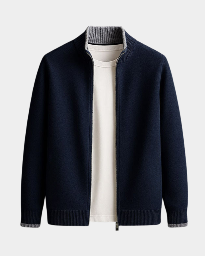 Men's Christmas Sweater in Italian Knit in Blue