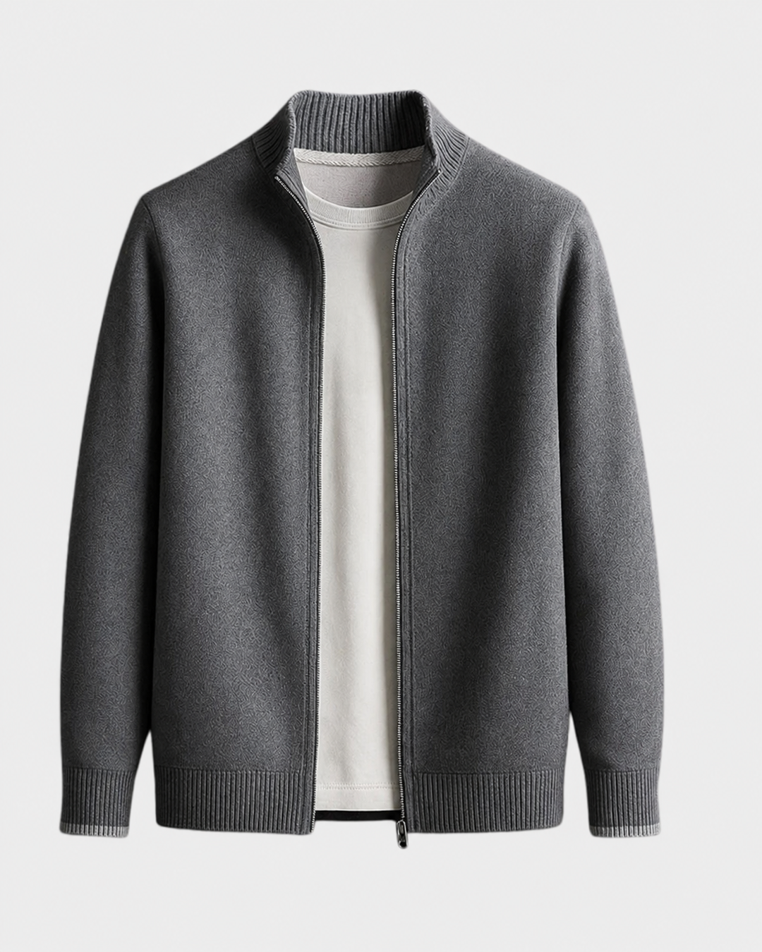 Men's Christmas Sweater in Italian Knit in Grey