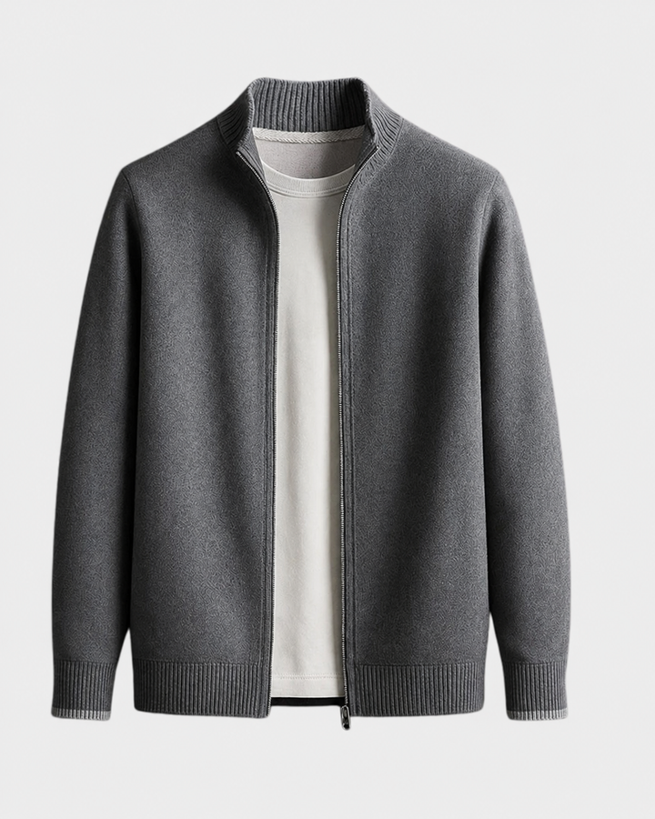 Men's Christmas Sweater in Italian Knit in Grey