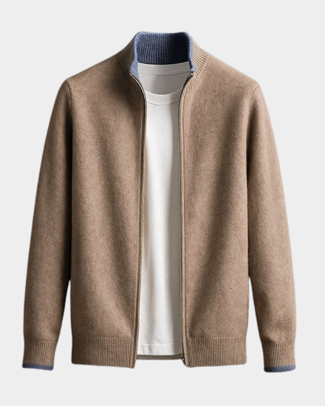 Men's Christmas Sweater in Italian Knit in Kamel