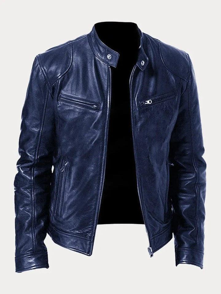Men's Classic Lightweight Fall Jacket in Dark Blue