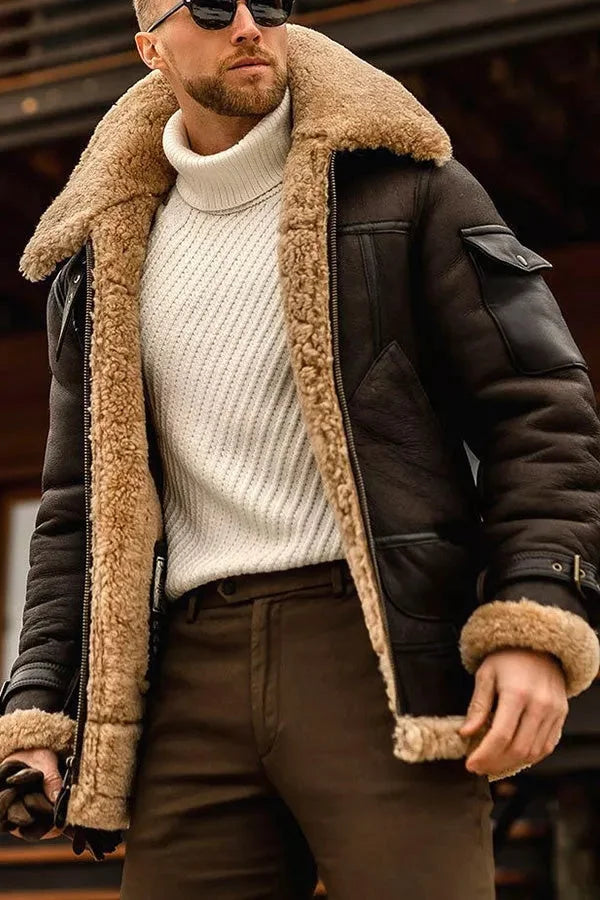 Men's Classic Trench Coat in Camel in Kaffee