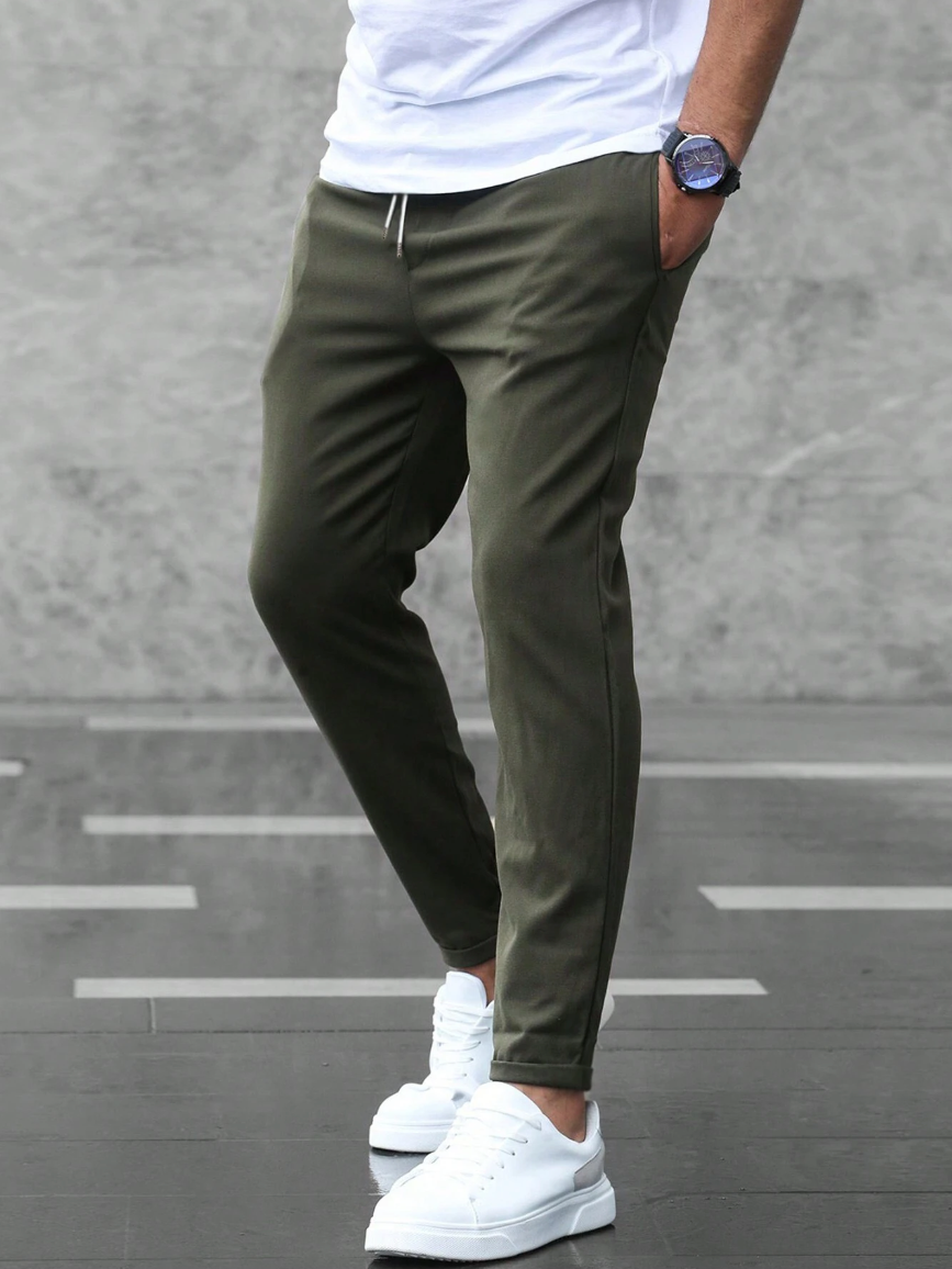 Men's Comfort Trousers with Drawstring Waist (4)