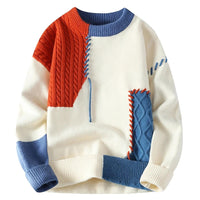 Matthew | Men's Cozy Fall Patchwork Pullover