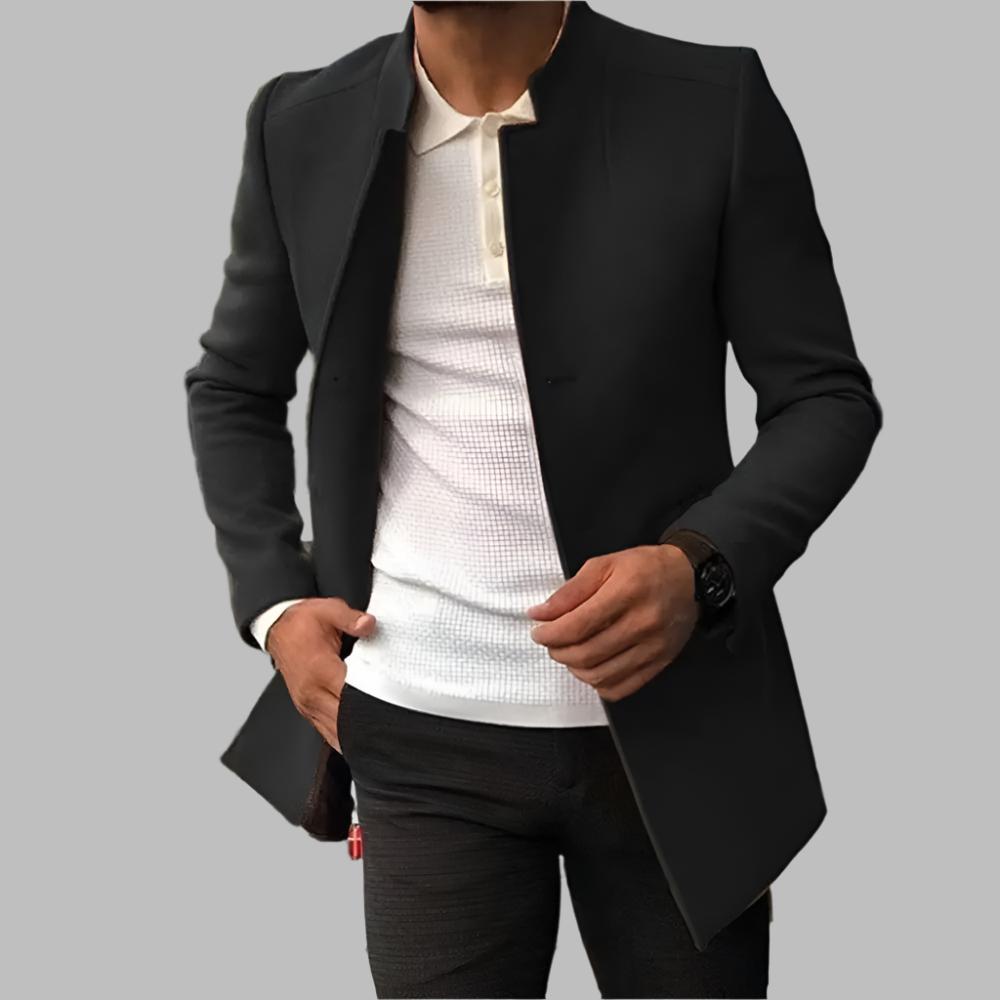 Men's Elegant Tailored Coats for Fall in Black