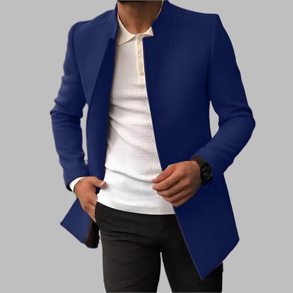 Men's Elegant Tailored Coats for Fall in Blue