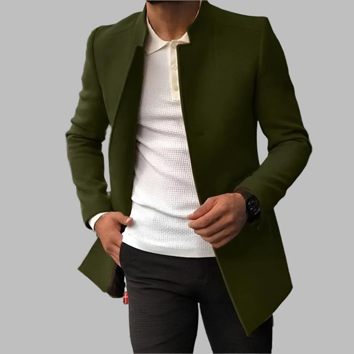 Men's Elegant Tailored Coats for Fall in Green