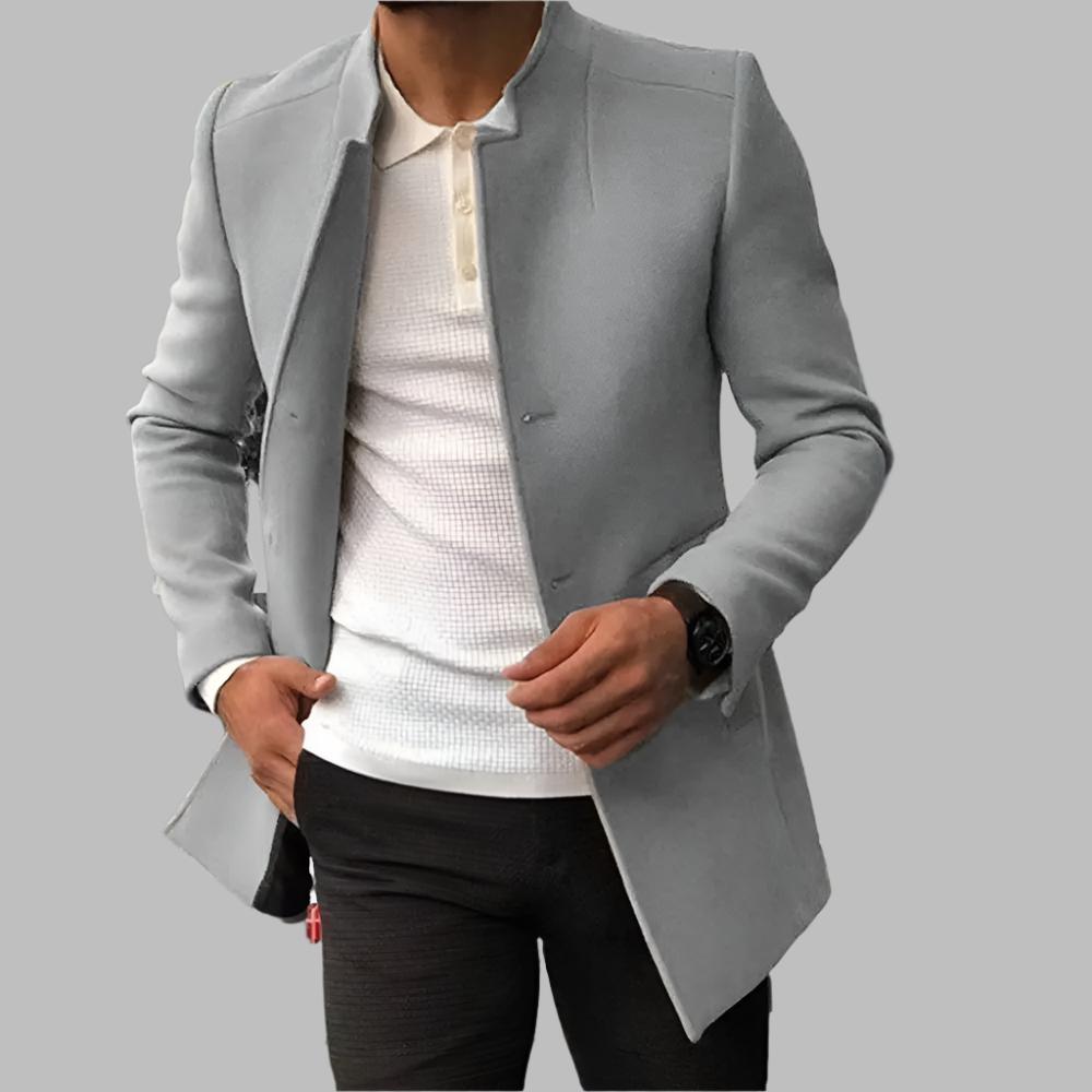 Men's Elegant Tailored Coats for Fall in Grey