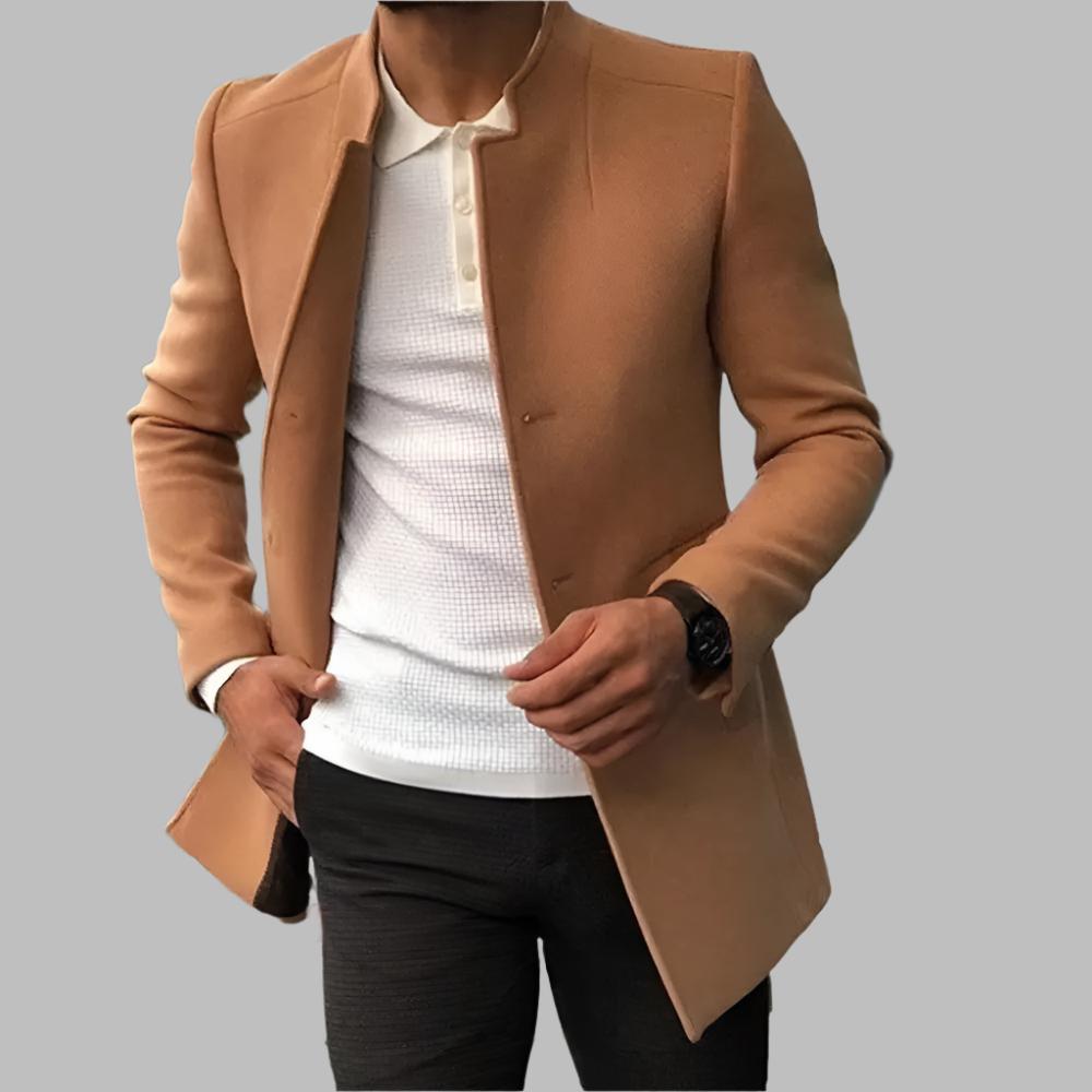 Men's Elegant Tailored Coats for Fall in Karamell
