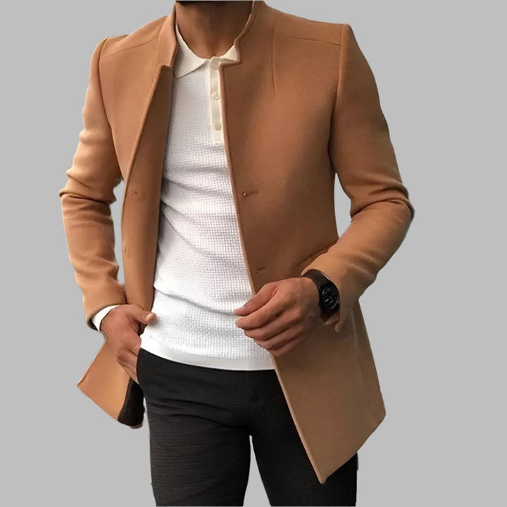 Men's Elegant Tailored Coats for Fall in Karamell