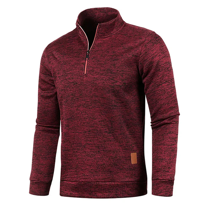 Men's Everyday Casual Long-Sleeve Pullover in Burgunderrot