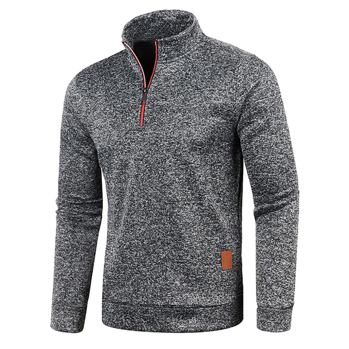 Men's Everyday Casual Long-Sleeve Pullover in Dark Grey