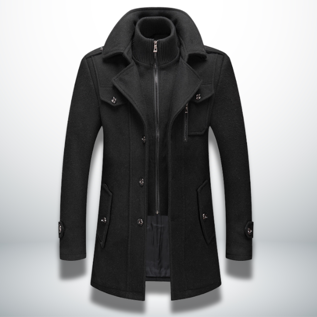 Men's Fall Jacket for Office and Leisure in Black