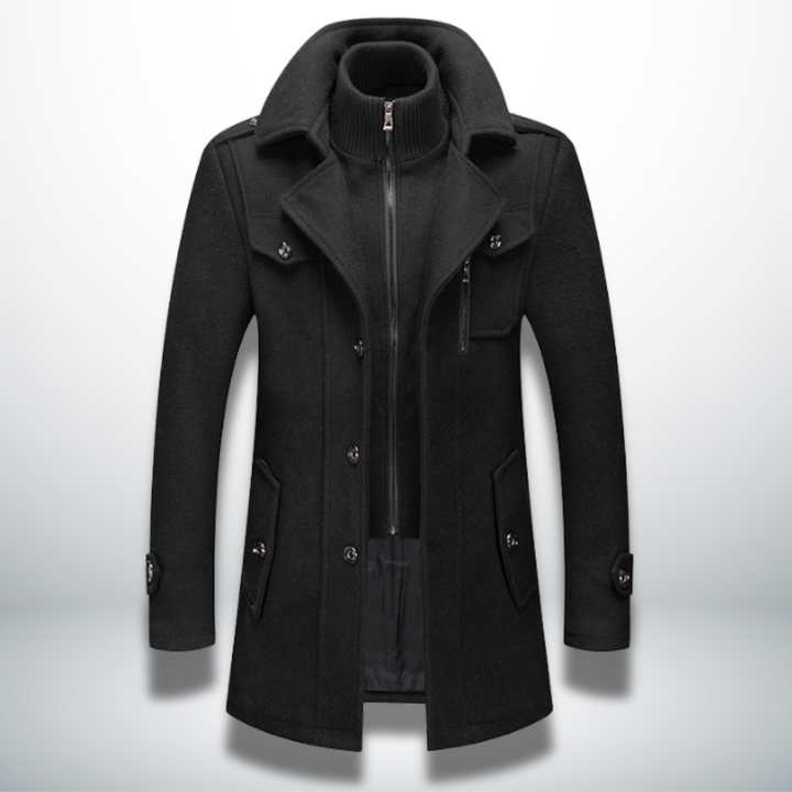 Men's Fall Jacket for Office and Leisure in Black