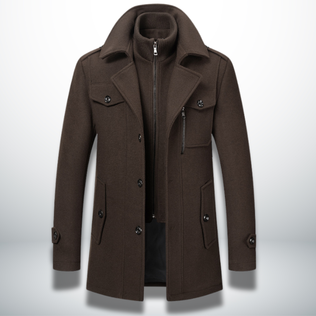 Men's Fall Jacket for Office and Leisure in Braun