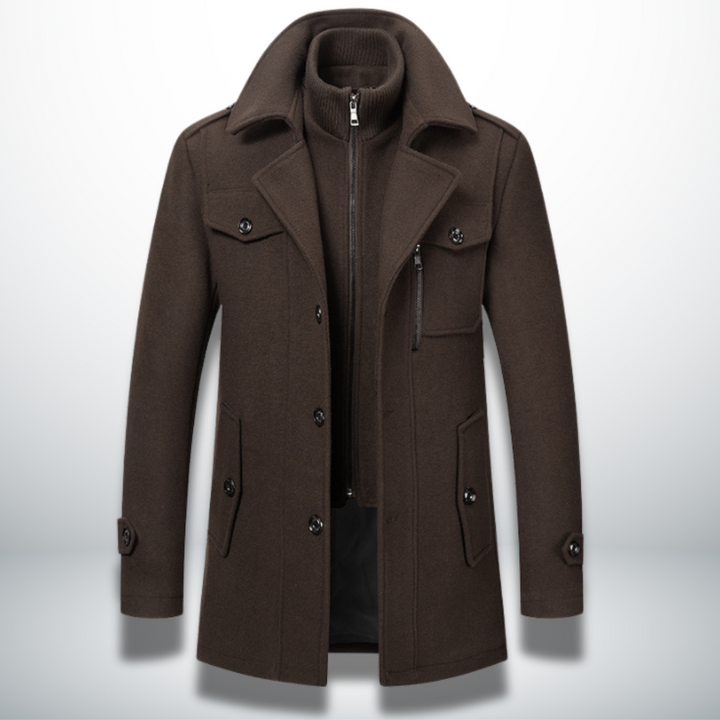 Men's Fall Jacket for Office and Leisure in Braun