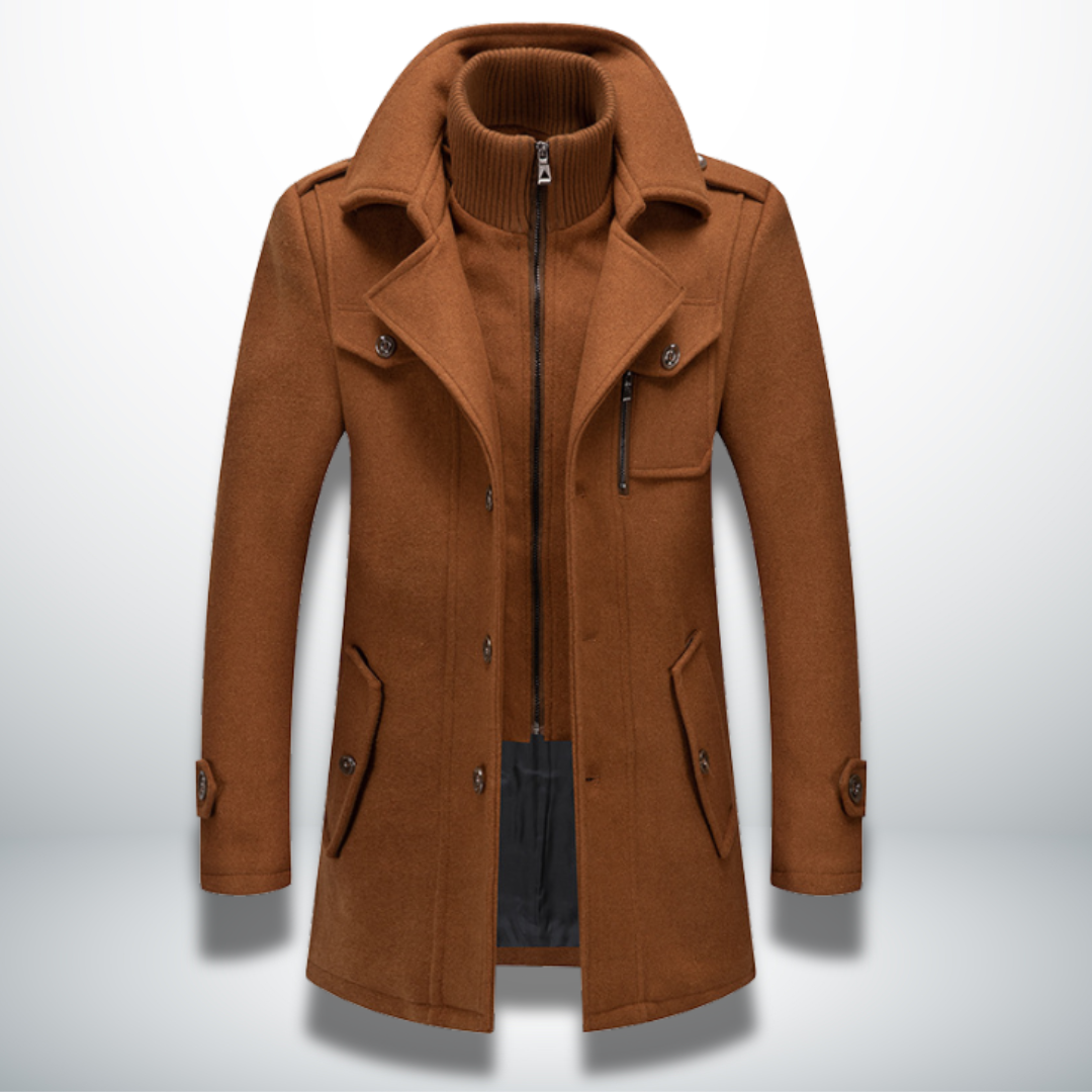 Men's Fall Jacket for Office and Leisure in Brown