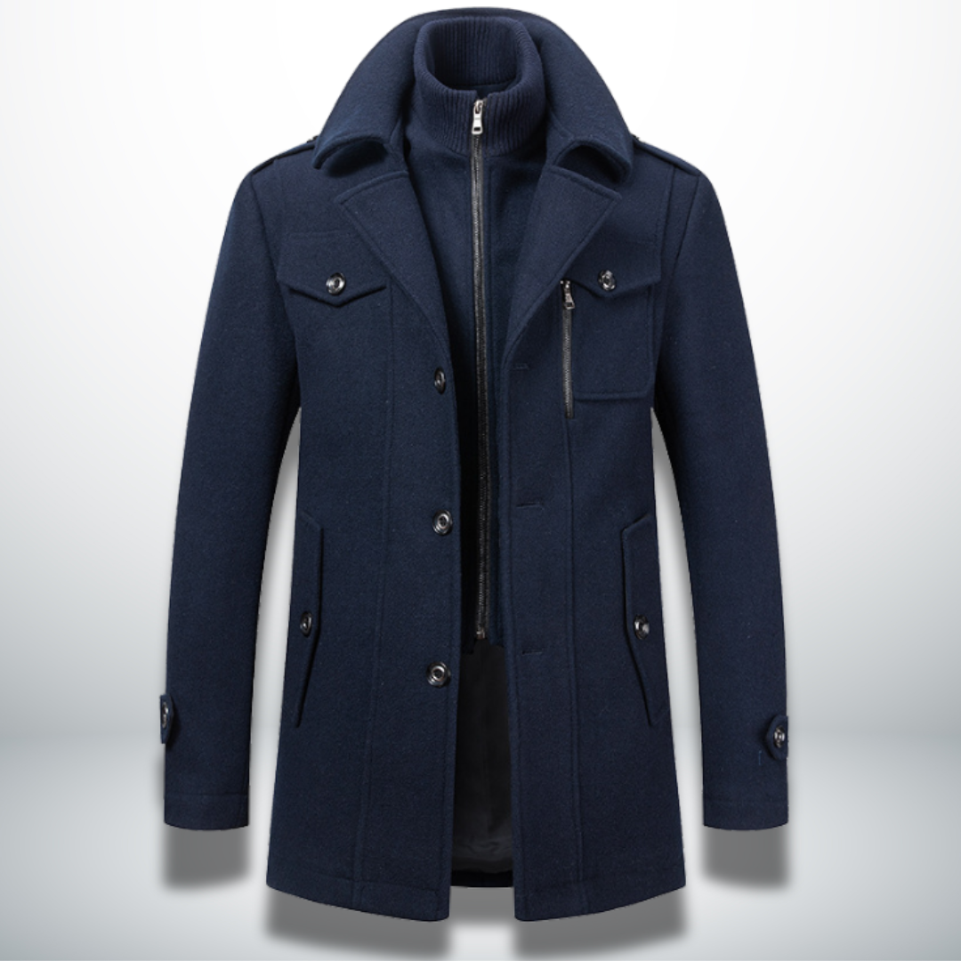 Men's Fall Jacket for Office and Leisure in Dark Blue