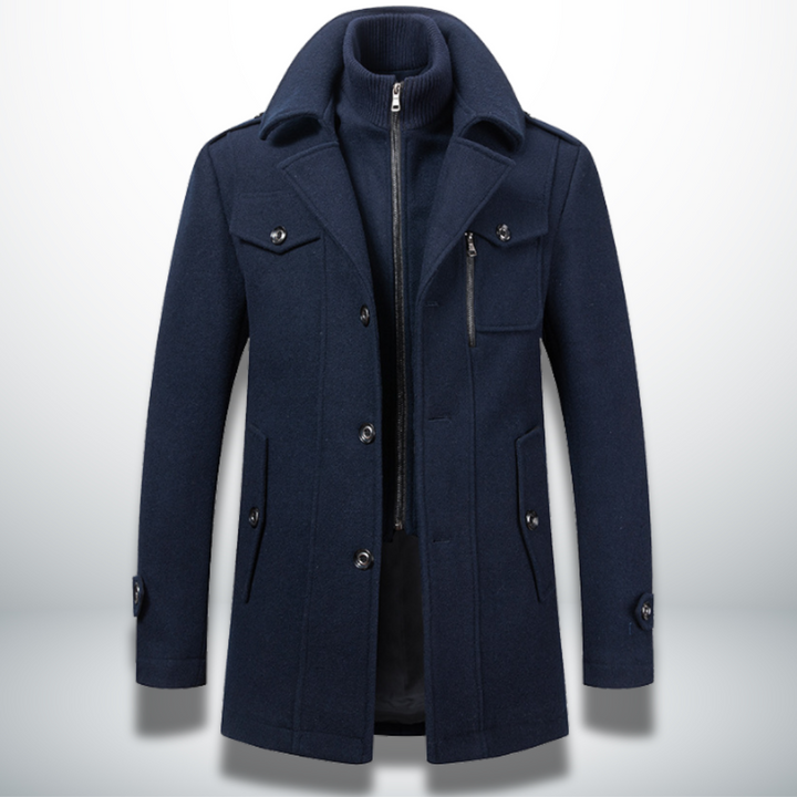 Men's Fall Jacket for Office and Leisure in Dark Blue