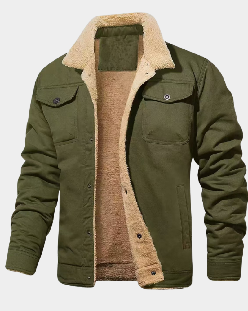 Men's Fall Jacket Tailored for All-Weather Wear in Green