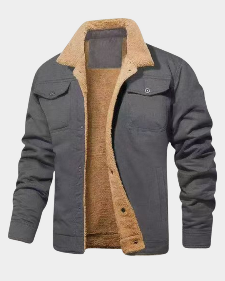 Men's Fall Jacket Tailored for All-Weather Wear in Grey