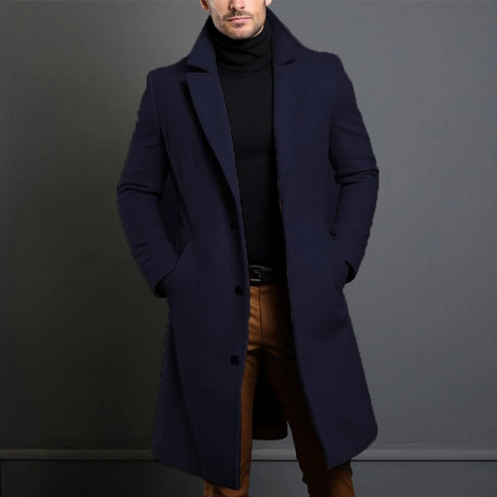 Men's Fall Jacket Tailored for Business in Blue