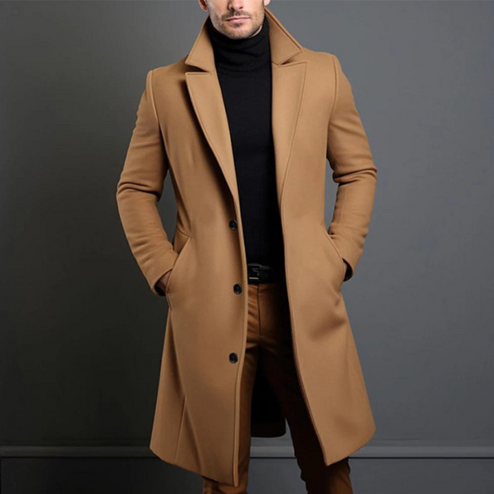 Men's Fall Jacket Tailored for Business in Brown