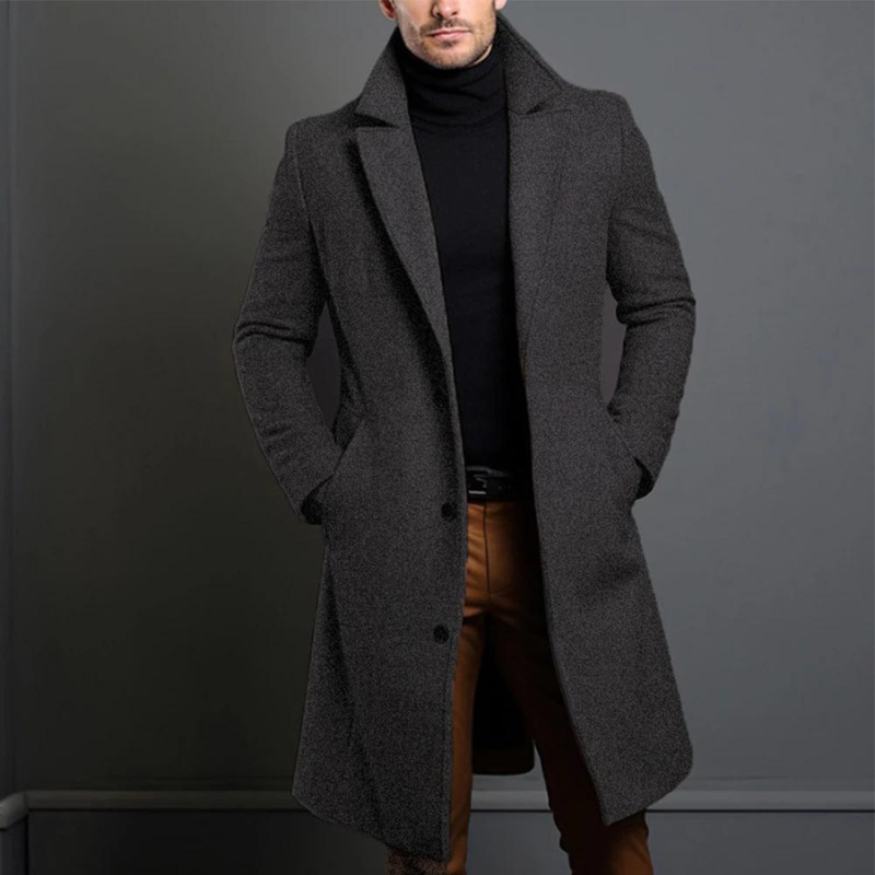 Men's Fall Jacket Tailored for Business in Grey