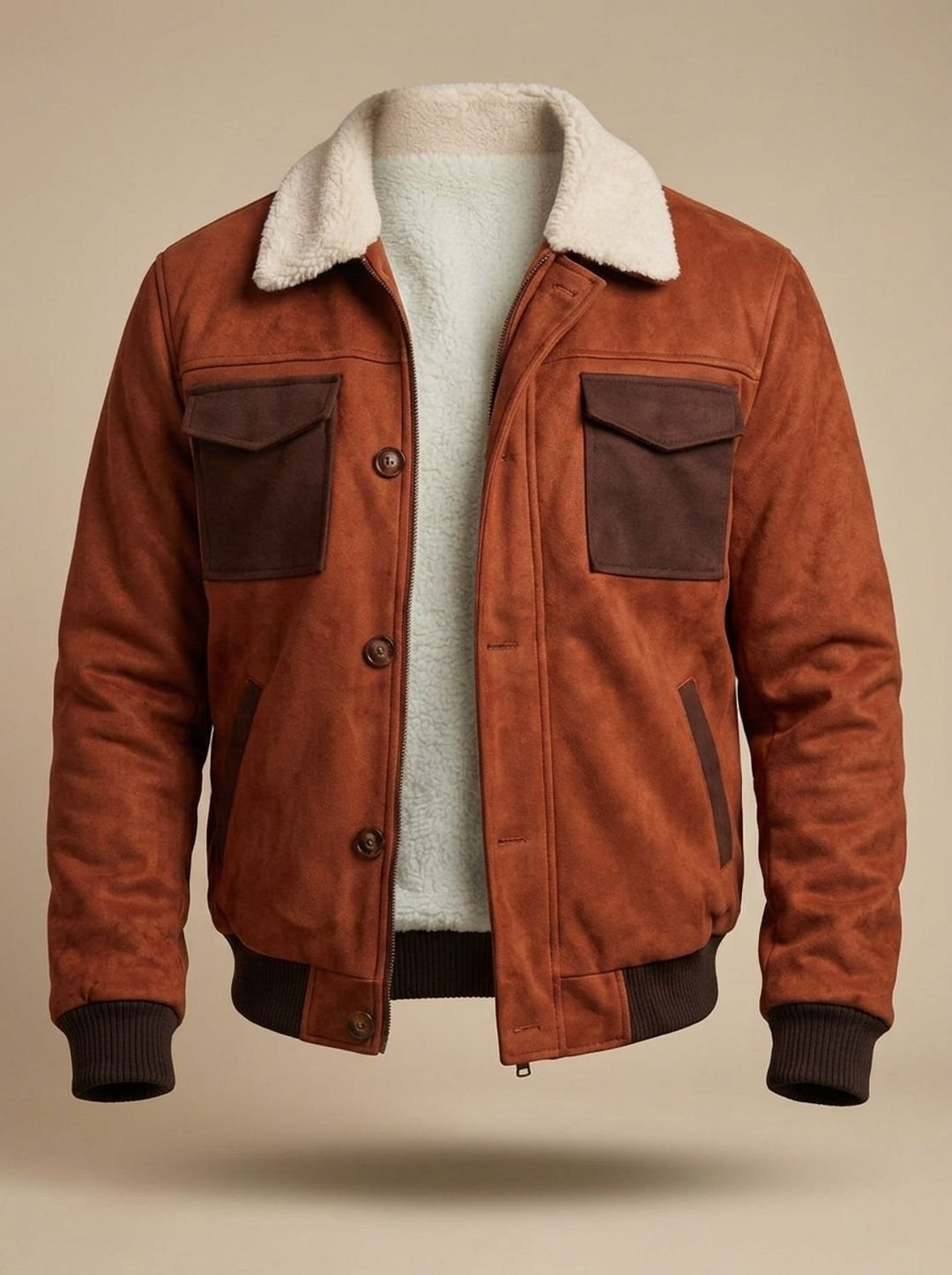 Men's Fall Jacket with Vintage Sherpa Lining (5)