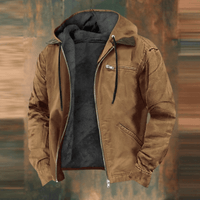 David | Men's Hooded Leather Jacket for Fall