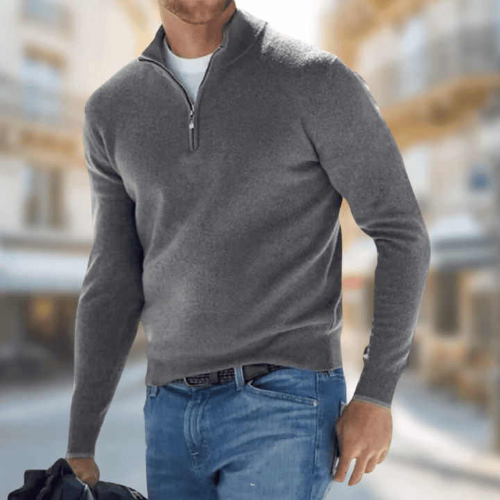 Men's Lightweight Pullover for Fall Layering in Grey