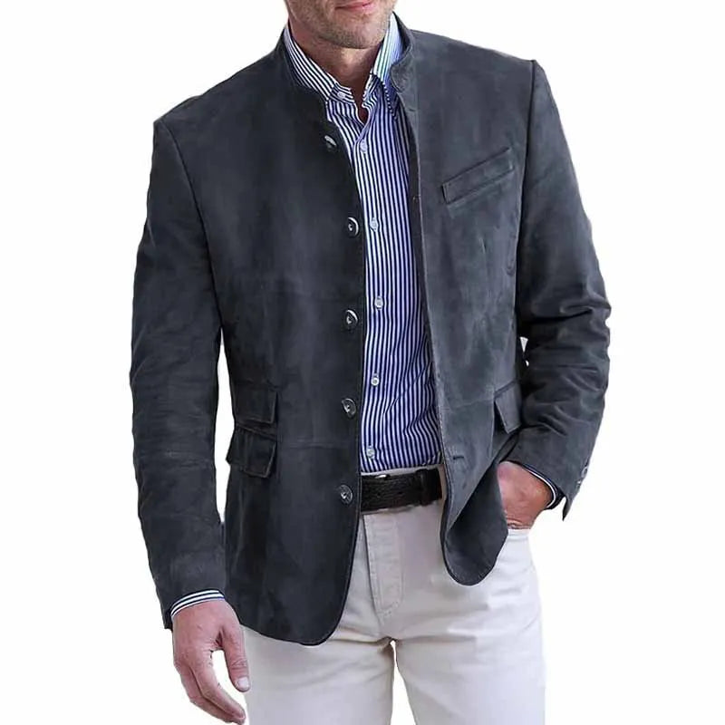 Men's Lightweight Tailored Fall Jacket in Grey