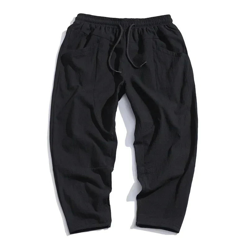 Men's Linen Cropped Pants for Fall (5)