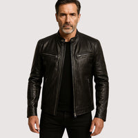 Matthew | Men's Minimalist Leather Jacket for Fall