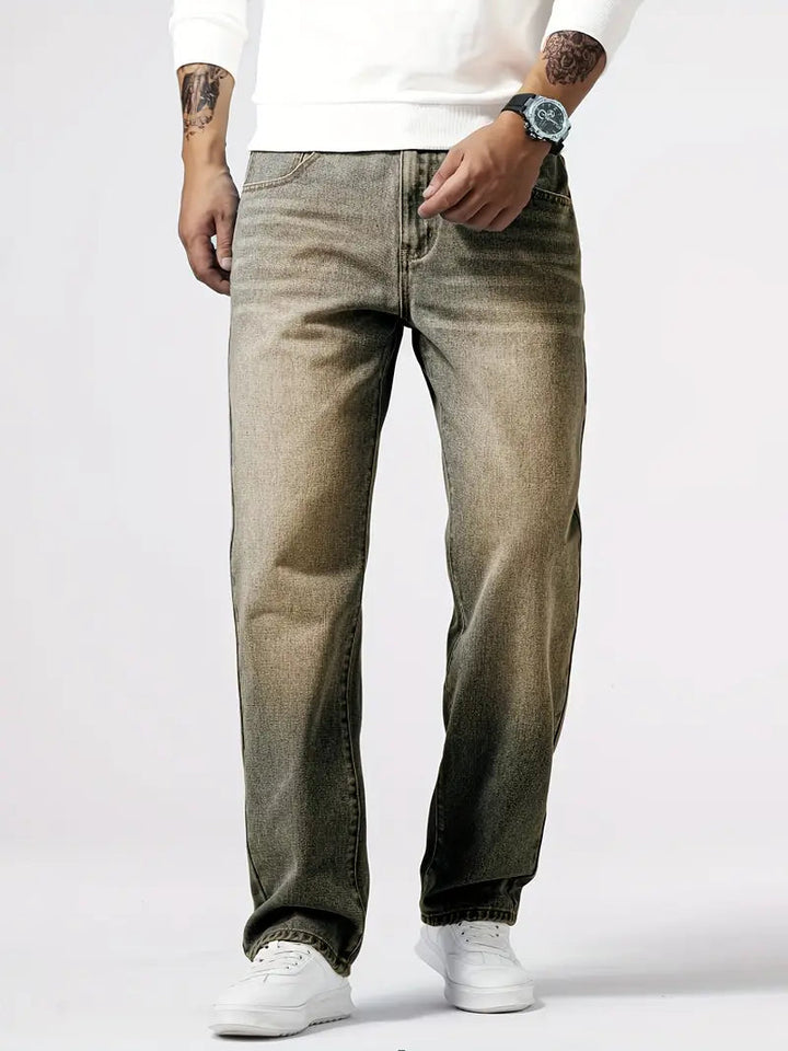 Men's Stretch Jeans for Everyday Comfort in Khaki