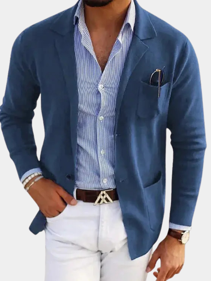 Men's Structured Knit Jacket for Everyday Wear