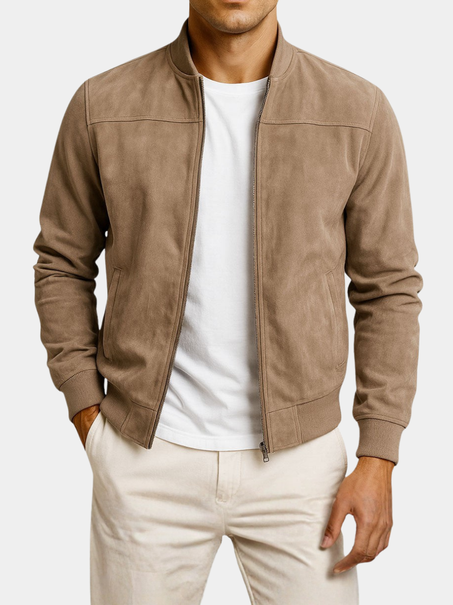 Men's Suede Jacket for Fall Layering
