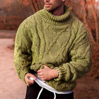Elijah | Men's Sweater with Turtleneck in Heavy Knit