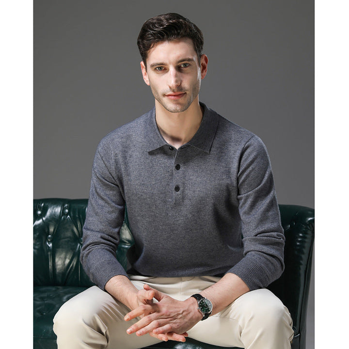 Men's Tailored Cashmere Polo Pullover (14)