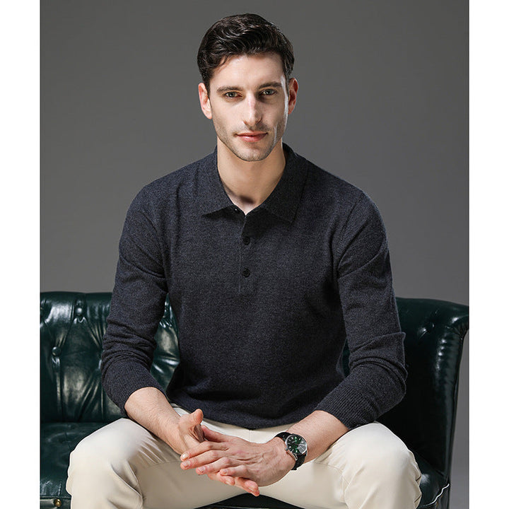 Men's Tailored Cashmere Polo Pullover (15)