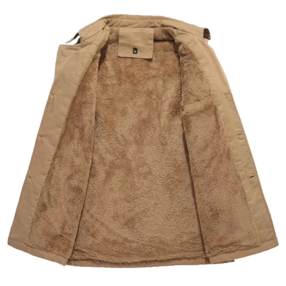 Men's Tailored Padded Trench Coat for Business (7)