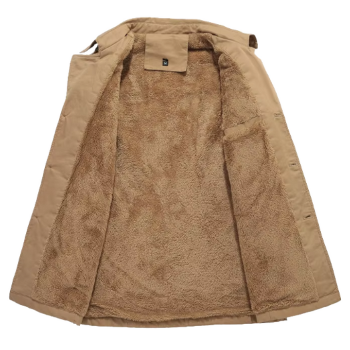 Men's Tailored Padded Trench Coat for Business (7)