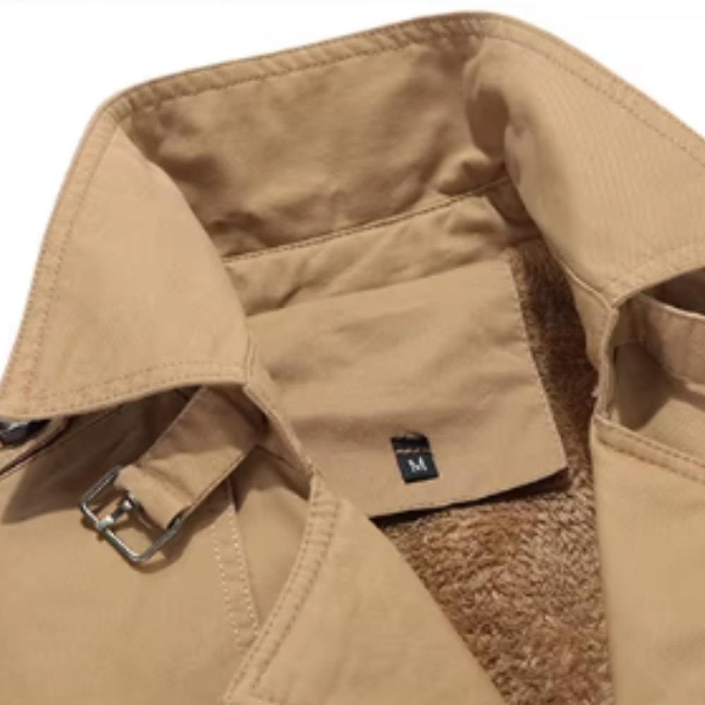 Men's Tailored Padded Trench Coat for Business (8)