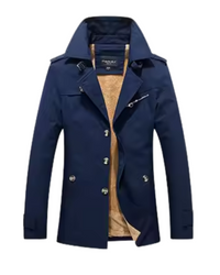Matthew | Men's Tailored Padded Trench Coat for Business
