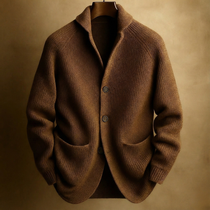 Men's Ugly Christmas Corduroy Jacket in Brown