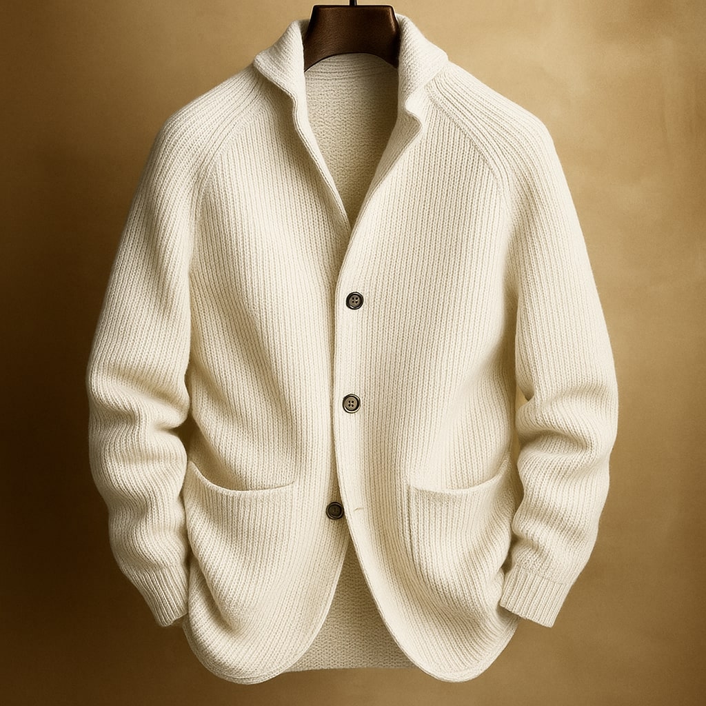 Men's Ugly Christmas Corduroy Jacket in White