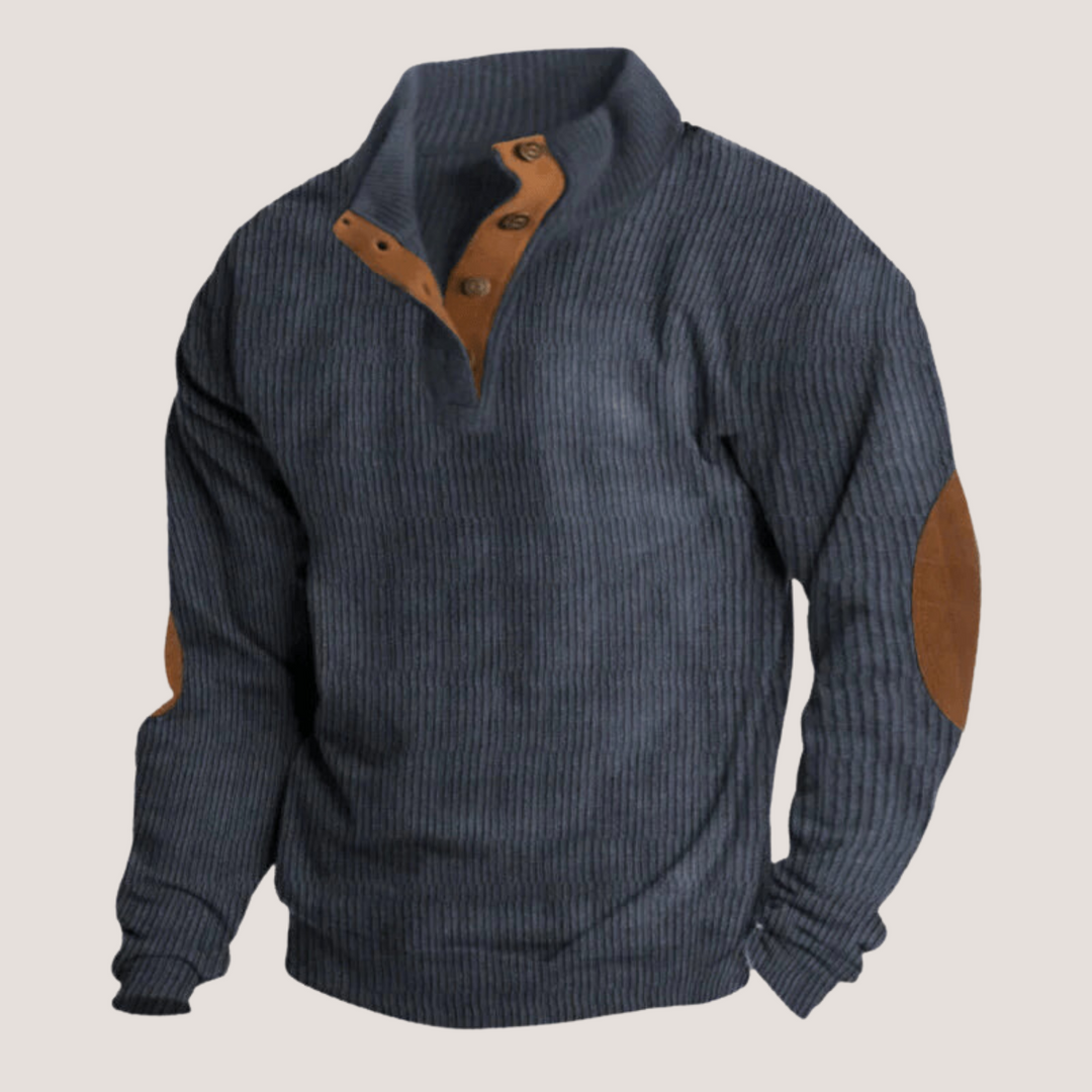 Men's Ugly Christmas Sweater Ribbed Button Front (2)
